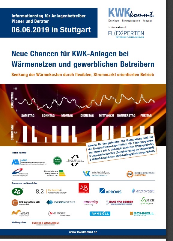 Programm Infotag Flex-KWK am 06.06.2019 in Stuttgart